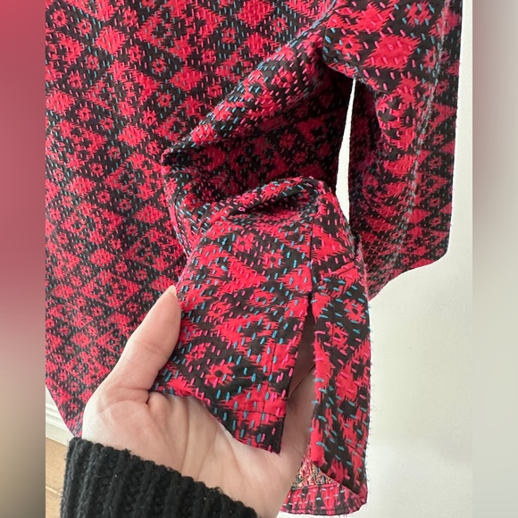 100% Silk Multicolor Blazer / Light Jacket – Size Medium - Picture 4 of 11